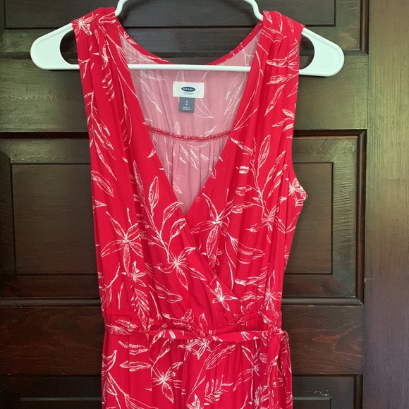 Maxi, sleeveless pink and white floral print dress - Picture 2 of 3